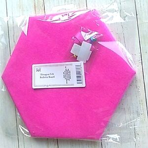 Pink felt Hexagon Bulletin Board New